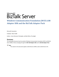 (WCF) LOB Adapter SDK and the BizTalk