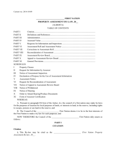 Sample Property Assessment By-law (AB)