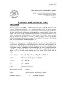 Enrolment Policy October 2014 - Johnstown Boys` National School