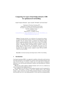 Comparing two types of knowledge-intensive CBR for optimized oil