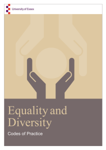 1 Equality and Diversity Codes of Practice