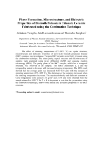 Phase Formation, Microstructure, and Dielectric Properties of