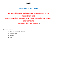 Pg. 674 9.2 Arithmetic Sequences HW