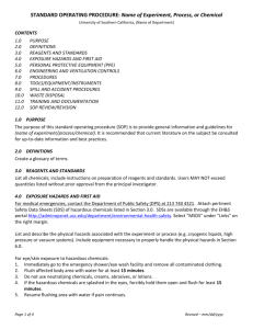 Standard Operating Procedure (SOP) template