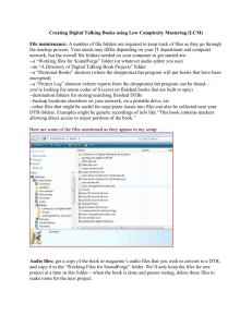 Creating Digital Talking Books using Low Complexity Mastering (LCM)