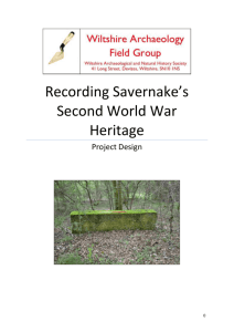 Recording Savernake`s Second World War Heritage