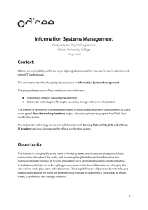 Postgraduate Degree Programme ICT Infrastructure & Network