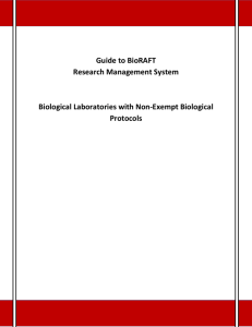 Biological labs with non-exempt protocols