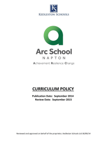 Curriculum Policy - ARC School