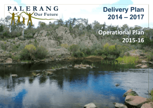 Operational Plan and Budget 2015-16 - Palerang Council