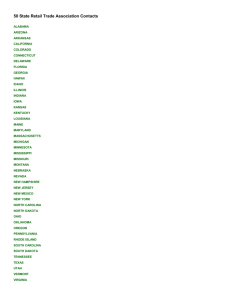 50 State Retail Trade Association Contacts