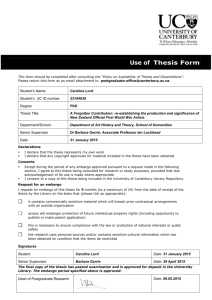 Lord, Caroline_Use of thesis form
