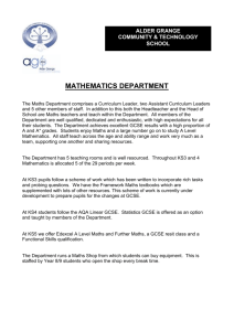 alder grange community & technology school mathematics department