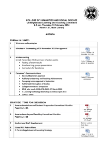 CUGLAT Agenda 13 February 2014 - HSS College Undergraduate