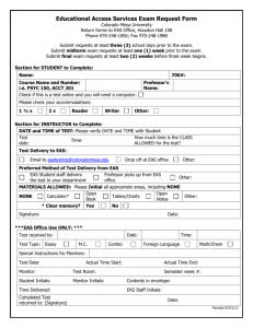 Exam Request form - Colorado Mesa University
