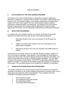Student of the Year Packet
