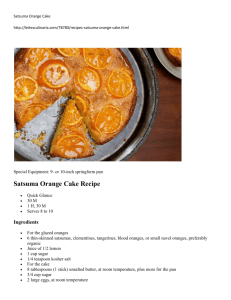 Satsuma Orange Cake