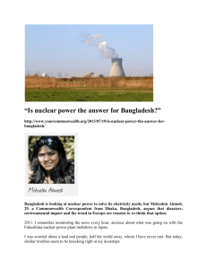 Is nuclear power the answer for Bangladesh?