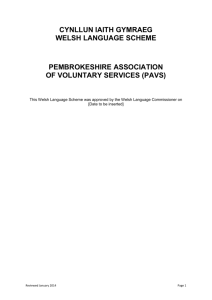 implementing the scheme - Pembrokeshire Association of Voluntary