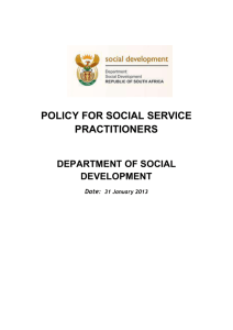 CHAPTER four: OVERVIEW OF SOCIAL SERVICE