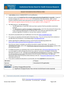 Request for Modification Approval Form