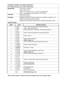 CHEMISTRY 0110, SPRING TERM 2004 (04-2)