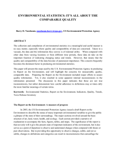 environmental statistics: it*s all about the comparable quality