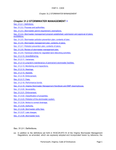 Portsmouth Stormwater Management Ordinance