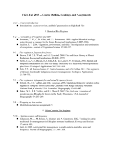F624, Fall 2015 …Course Outline, Readings, and Assignments