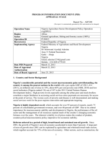 PROJECT INFORMATION DOCUMENT (PID)