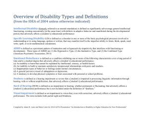 ACPA 2014 Overview of Disability Types SCREEN READER