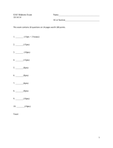 Practice Midterm #2 - Chemistry Courses: About