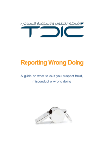 Reporting Wrong Doing