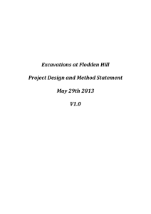 Excavations at Flodden Hill Project Design and Method Statement