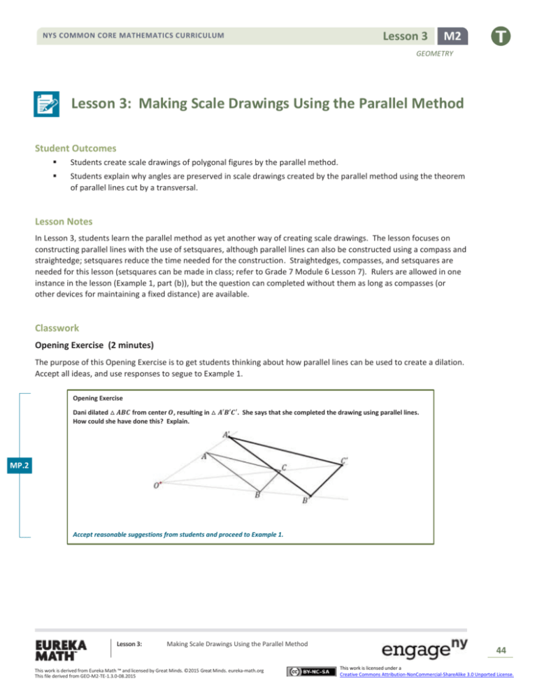 Geometry Module 2 Topic A Lesson 3 Teacher Version