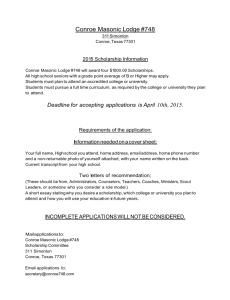 scholarship requirements document