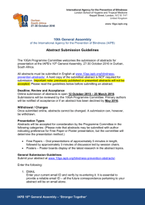 10GA Abstract Guidelines 3 - IAPB - International Agency for the