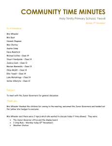 Minutes Nov 9th - Holy Trinity Primary School