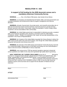 SAMPLE LOCAL GOVERNMENT RESOLUTION