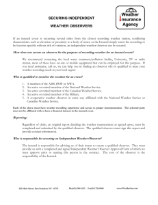 securing independent weather observers