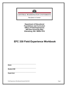 Field Experience Workbook