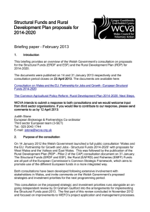 Briefing - WCVA - Wales Council for Voluntary Action