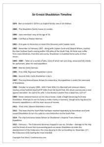 Sir Ernest Shackleton Timeline