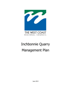Inchbonnie Quarry Management Plan