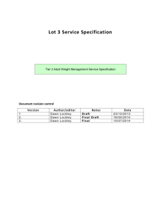 Appendix 5 Tier 3 Service Specification Adult Weight