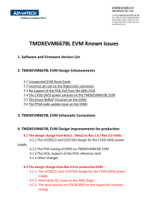 TMDXEVM6678L EVM Know issues