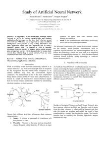 Study of Artificial Neural Network Sunakshi Jain#1, Yatika Goel#2