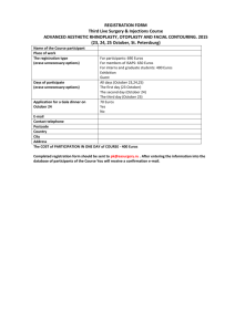 registration form - Advanced rhinoplasty, otoplasty and facial