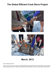 Stove Project Part 1 - The Global Efficient Cook Stove Project