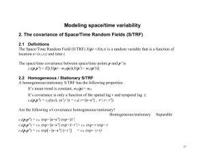 Modeling space/time variability